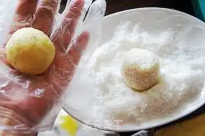 Make Coconut cheese potato ball step 6