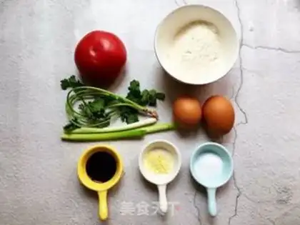 Make Tomato egg oak soup step 0