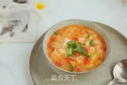 Make Tomato egg oak soup step 10