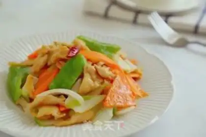 Make Three-coloured little fried meat step 9