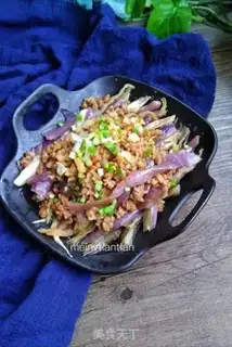 Make Tore the eggplant with the last hand step 12