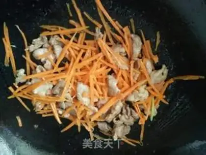 Make Double silk fried meat step 6