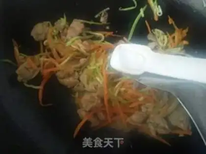 Make Double silk fried meat step 9