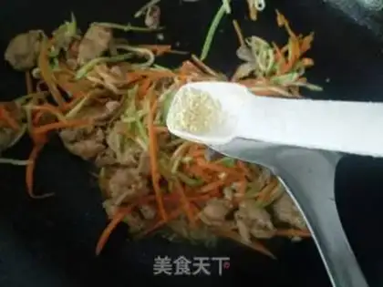 Make Double silk fried meat step 10