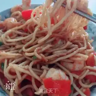 Make Shrimp tomato noodles step 8