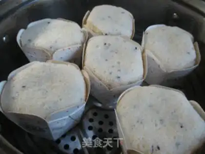 Make Steam sesame cake step 8
