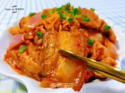 Make Five flowers and spicy cabbage step 11