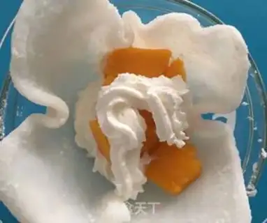 Make Mango Snowmen step 4