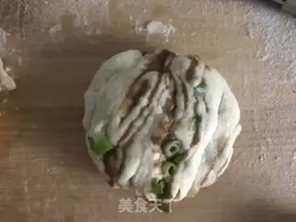 Make Onion sesame bean cake step 10