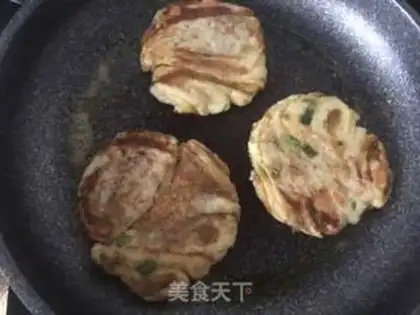 Make Onion sesame bean cake step 13