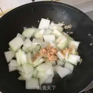 Make Shrimp-skin-burning melon step 2