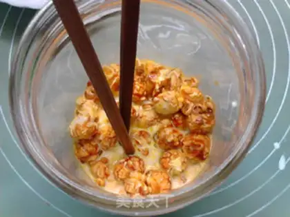 Make Caramel corn milk step 2
