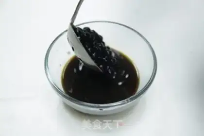 Make Black sugar pearl sauce step 15