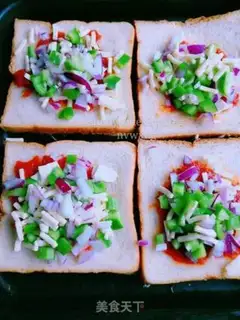 Make Shrimp bread pizza step 2