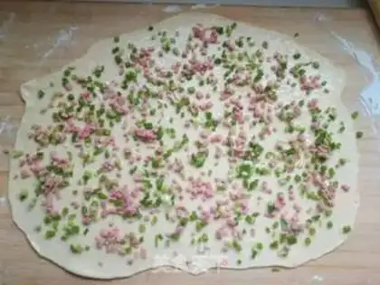 Make Onion ham roll step 6