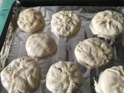 Make Roast bean buns step 16