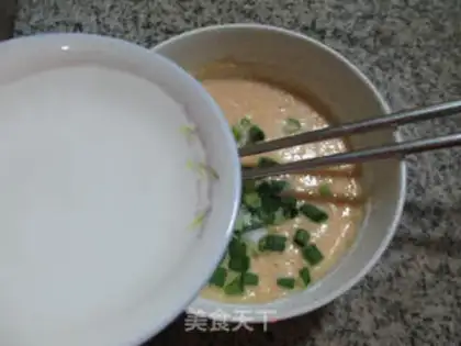 Make Onion duck eggcake step 6