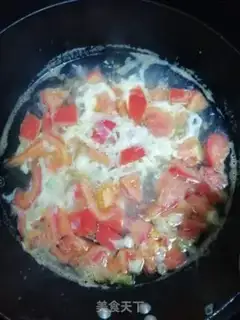 Make Tomato rice egg soup step 6