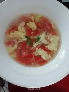 Make Tomato rice egg soup step 7
