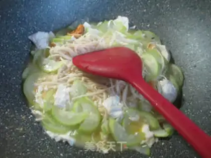 Make ♪ A duck egg and a golden needle mushroom ♪ step 4