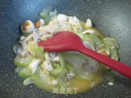 Make ♪ A duck egg and a golden needle mushroom ♪ step 7