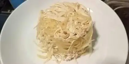 Make The hand tore the chicken step 9