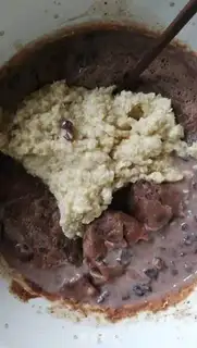 Make Red bean oatmeal step 1