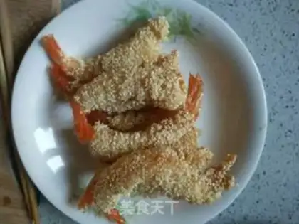 Make Double sesame shrimp step 14