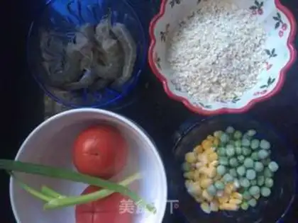 Make Cream shrimp oatmeal step 0