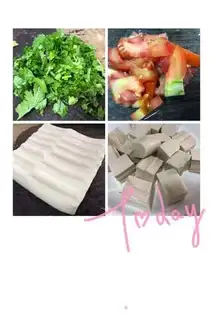 Make Tomato tofu step 1