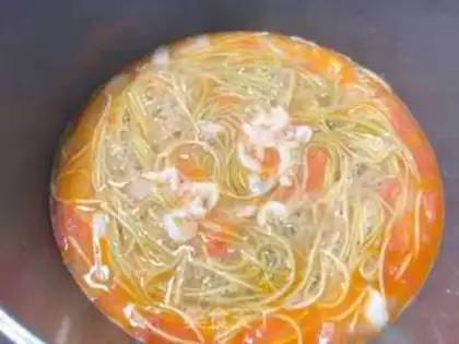 Make Cod melon noodles step 7