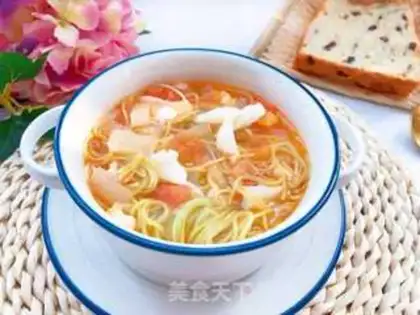 Make Cod melon noodles step 9