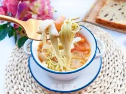Make Cod melon noodles step 11