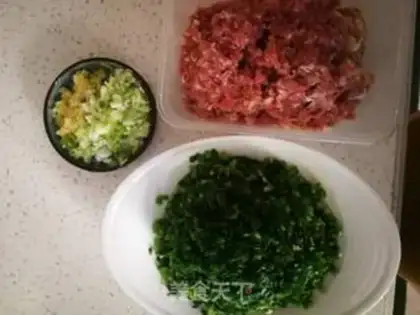 Make Three fresh dumplings step 3