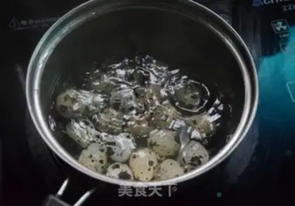 Make Shrimp fans out of quail balls step 1
