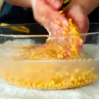 Make Green bean cake step 1