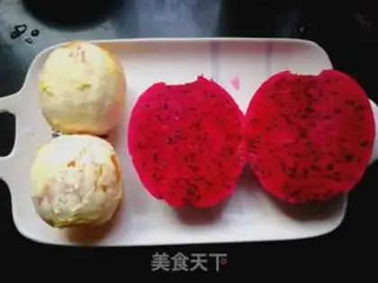 Make Dragon fruit orange juice step 1