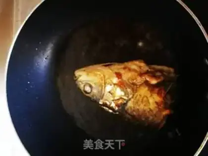 Make Red-burned fish head step 3