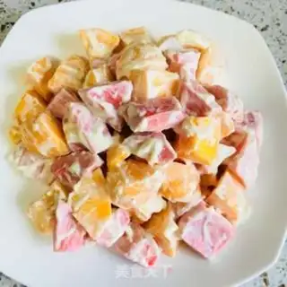 Make Peach ball salad step 3