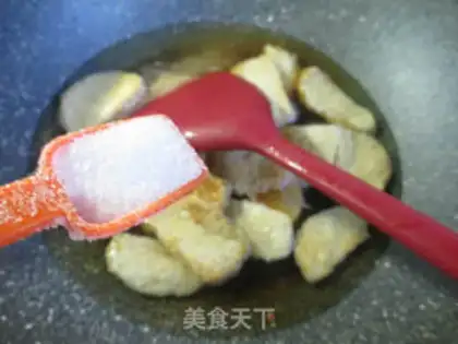 Make Sour chickens cook wide powder step 5