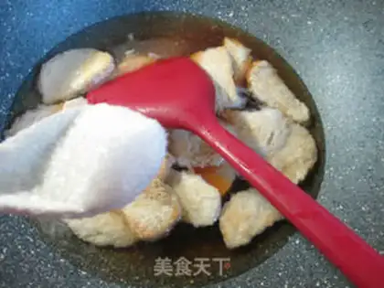 Make Sour chickens cook wide powder step 6