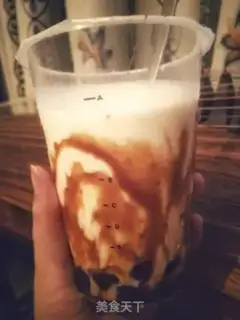 Make Black sugar pearl milk step 13