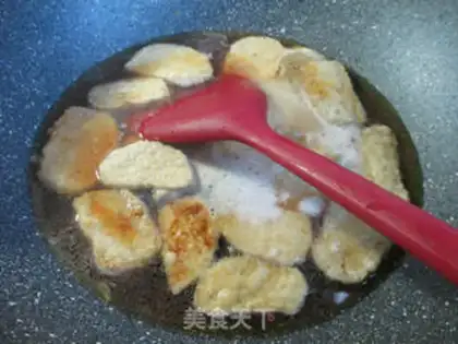 Make Sour chickens cook wide powder step 7