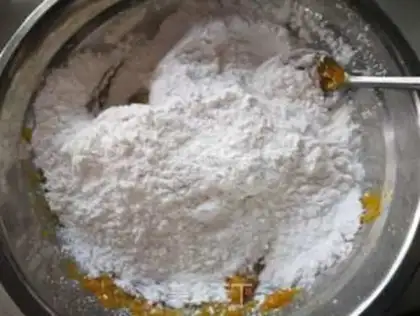 Make Pumpkin sesame cake step 2