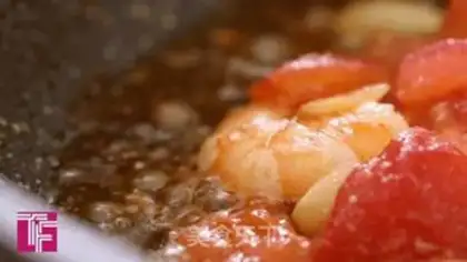Make Tomato shrimp pasta step 8