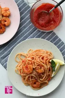 Make Tomato shrimp pasta step 10