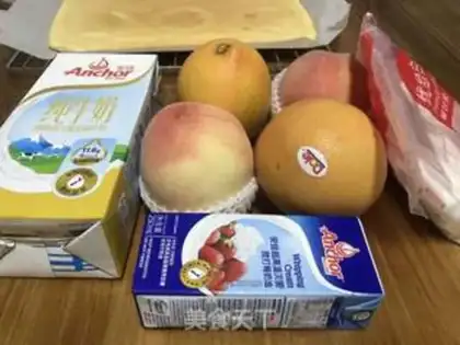 Make Peach and milk step 0