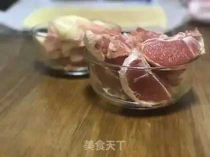 Make Peach and milk step 1