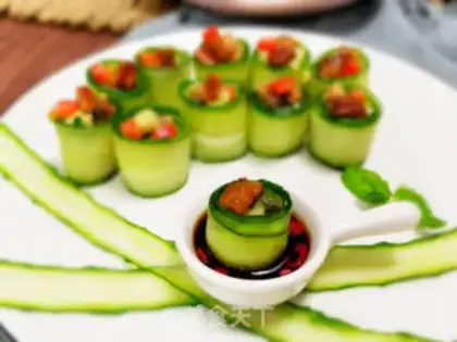 Make Eels cucumber roll step 7