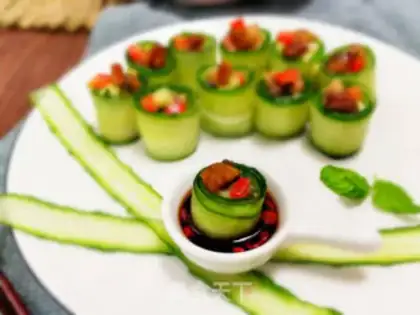 Make Eels cucumber roll step 8